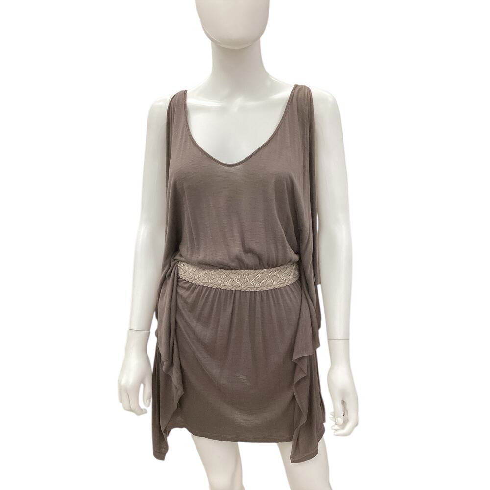 NWT Free People Top/ Tunic Women’s Size XS Rayon Linen Blend Chocolate Brown